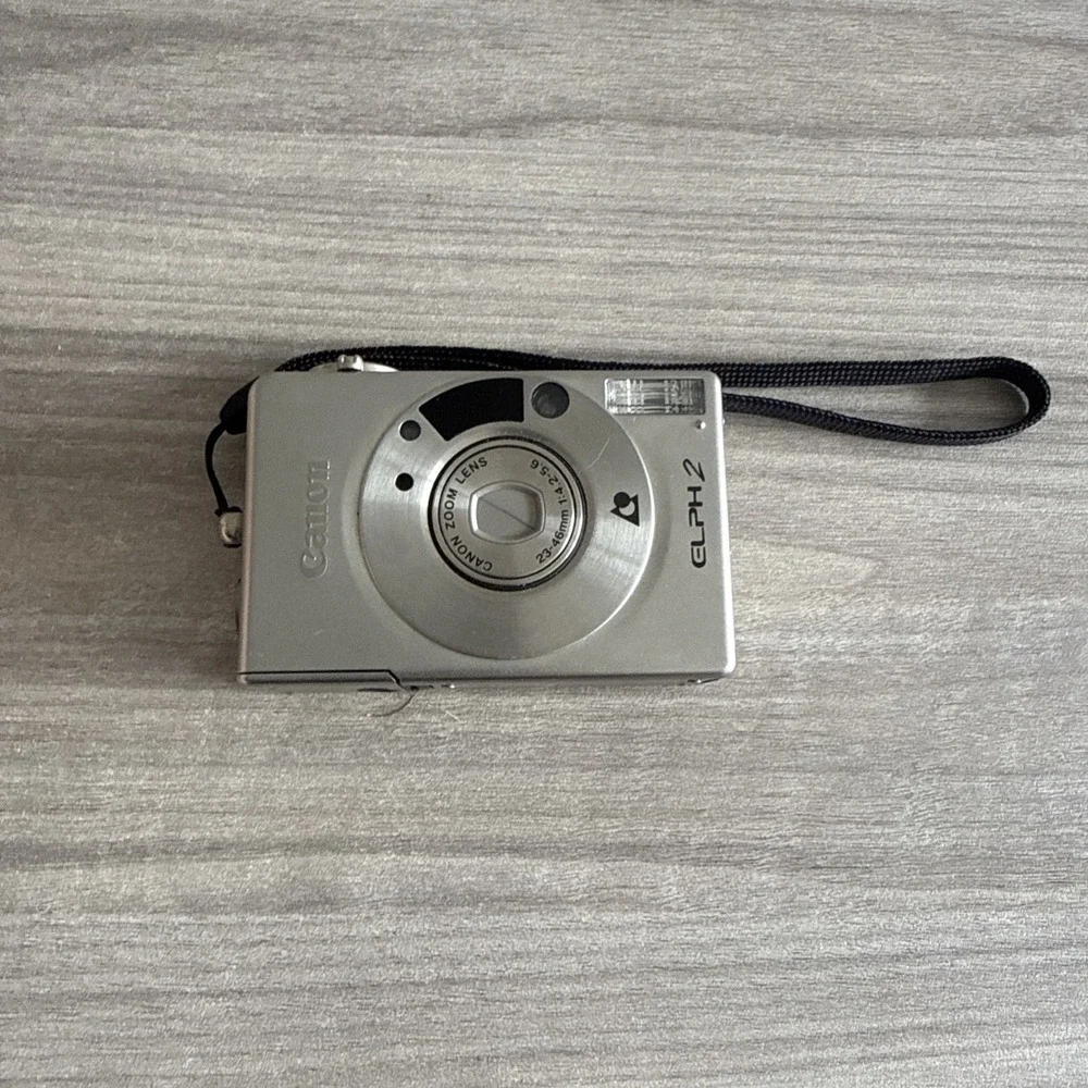 Canon ELPH 2 Point & Shoot Film Camera, Canon Zoom Lens, Silver, Tested